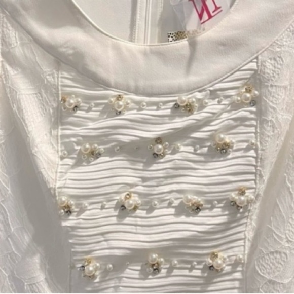 GUESS ISTANBUL EKRU BY GUESS EMBELLISHED MINI DRESS SIZE SMALL - Picture 8 of 14